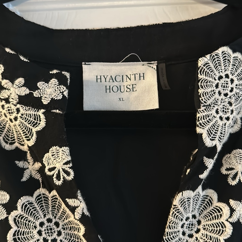 Tuckernuck Hyacinth House Black and White Floral Long Sleeve Dress - Picture 3 of 7